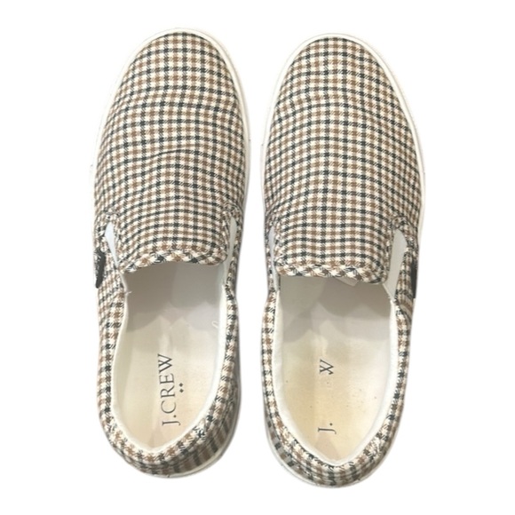 J. Crew Plaid Road Trip Slip-on Plaid Casual Sneakers Women’s Size 7 - Picture 8 of 13